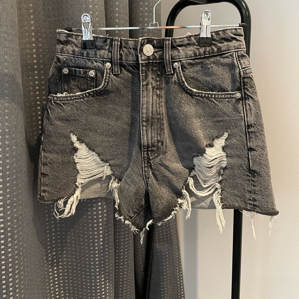Distressed Denim Shorts